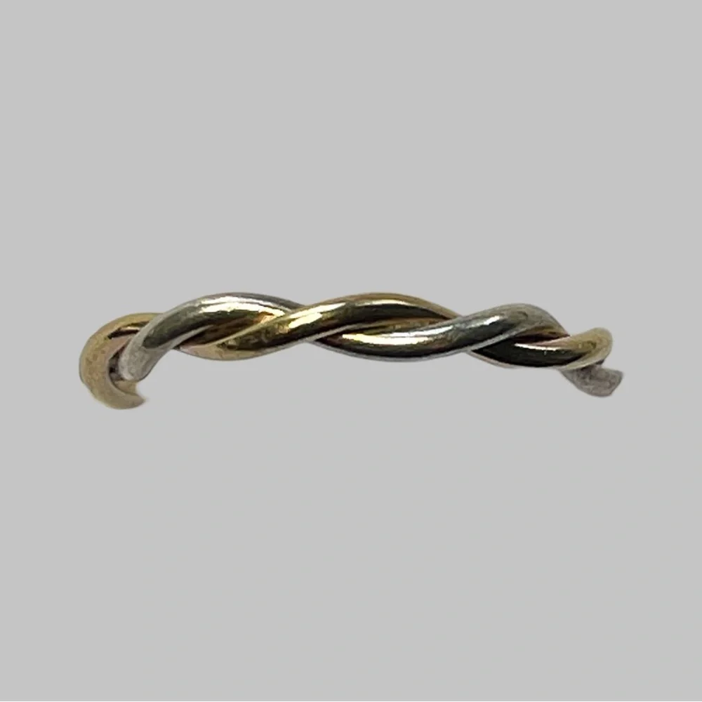 Gold and Silver Twisted Ring
